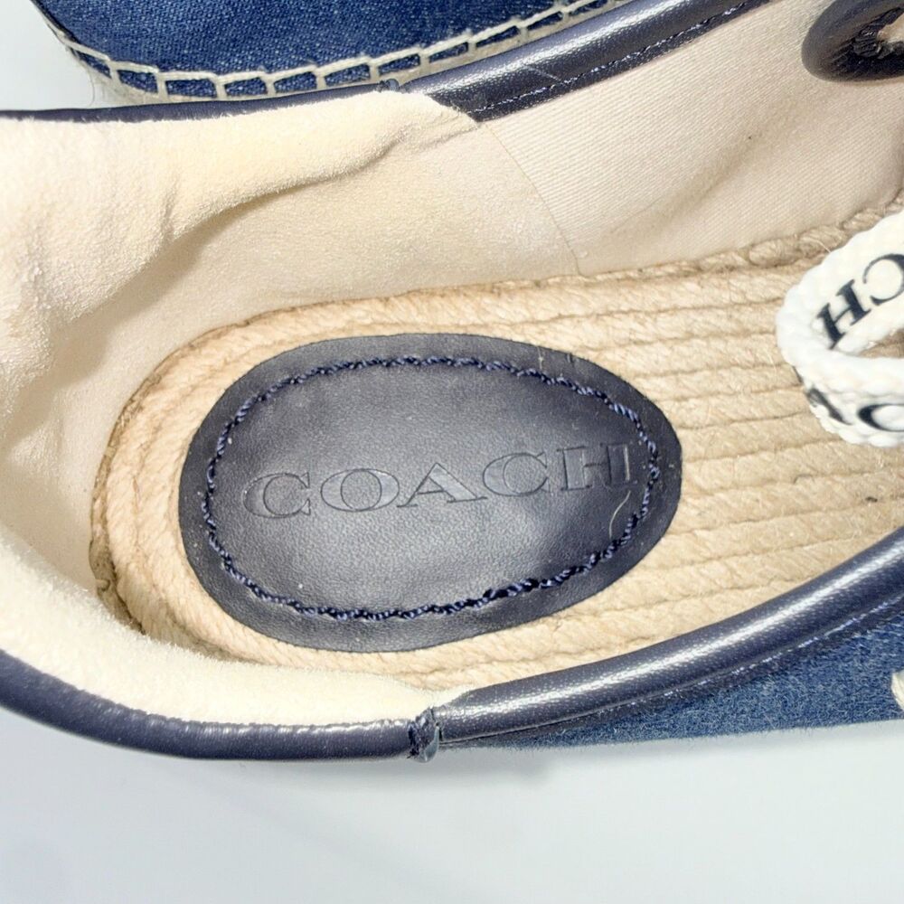 Coach Cate Espadrille Sneaker - Denim 9.5 - Picture 9 of 11